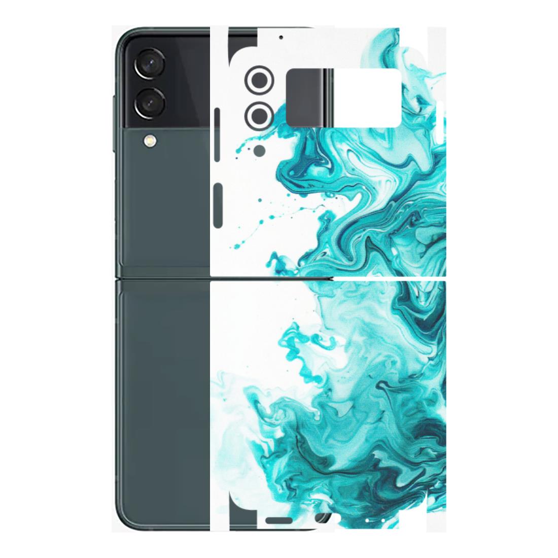 Samsung M/F/Note/Flip and C Phone Skins (All Models) - Sky Blue Abstract Colour - Matte Finish (M-146) Samsung Galaxy Z Flip 3 (5G)