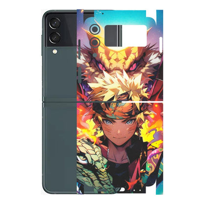 Samsung M/F/Note/Flip and C Phone Skins (All Models) - Angry Naruto Anime - Matte Finish (M-148) Samsung Galaxy Z Flip 3 (5G)