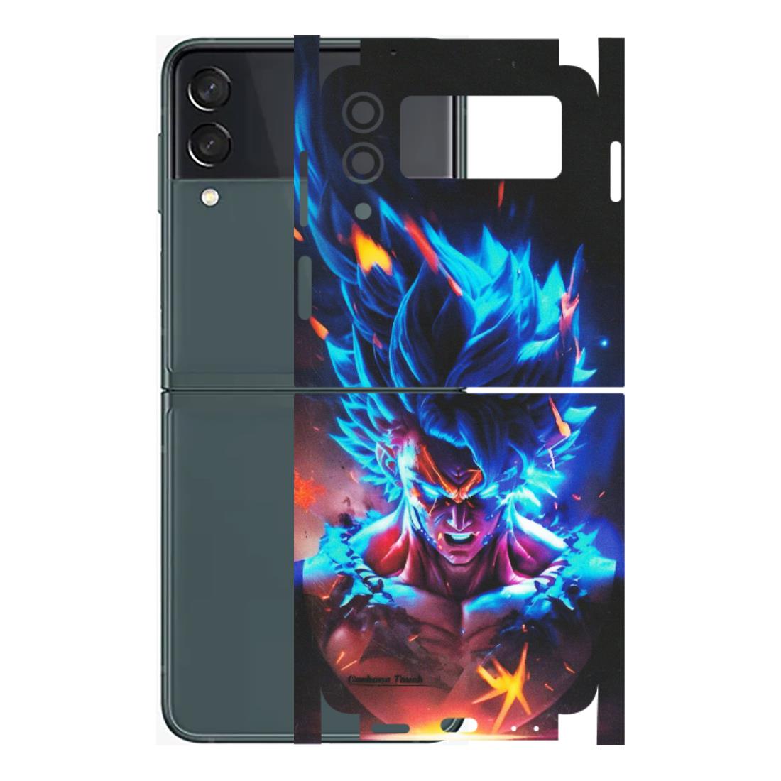 Samsung M/F/Note/Flip and C Phone Skins (All Models) - Angry Goku Dragon Ball Anime - Matte Finish (M-150) Samsung Galaxy Z Flip 3 (5G)