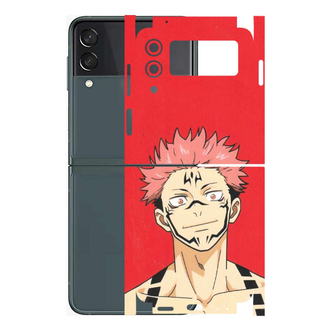 Samsung M/F/Note/Flip and C Phone Skins (All Models) - Ryomen Sukuna Fun Anime - Matte Finish (M-153) Samsung Galaxy Z Flip 3 (5G)
