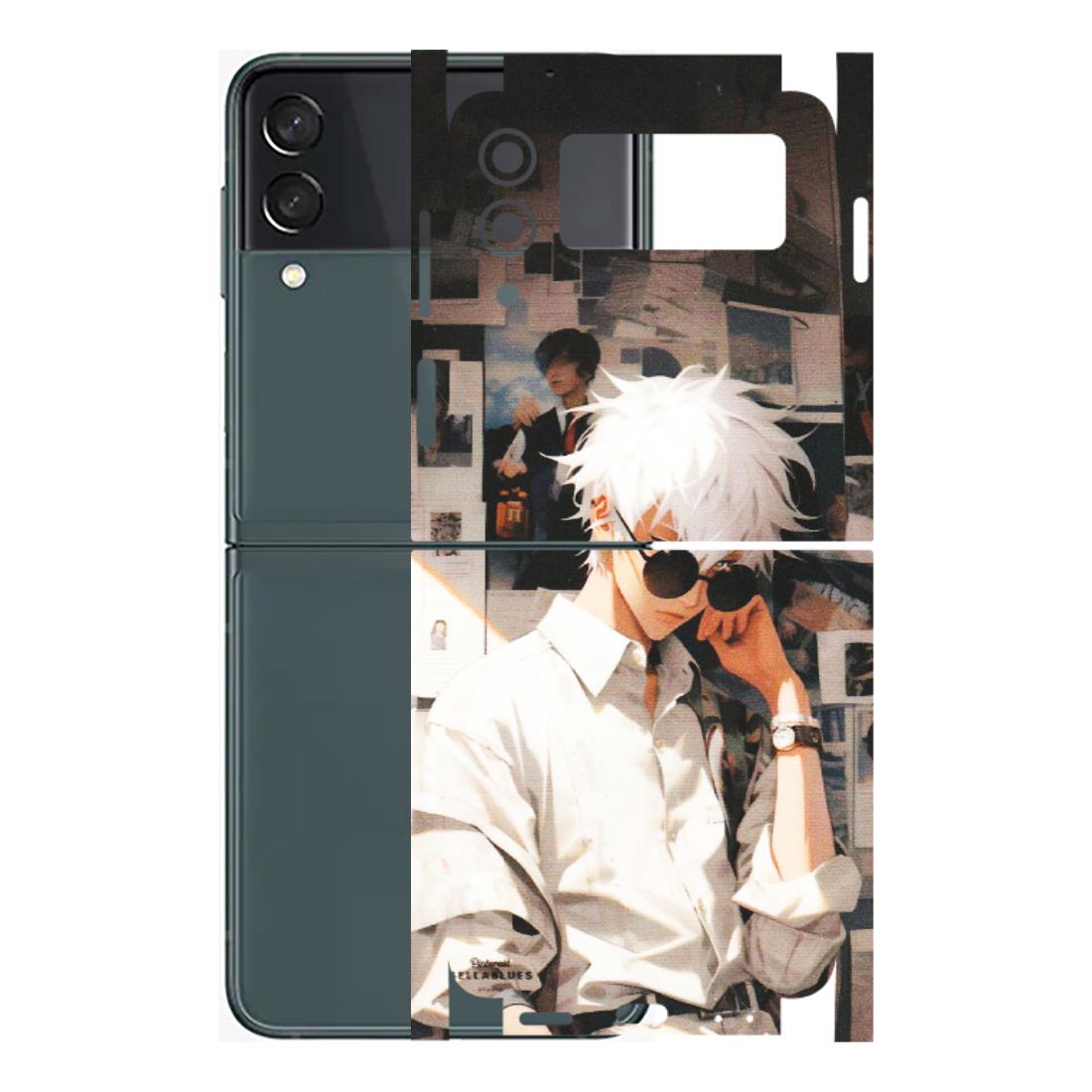 Samsung M/F/Note/Flip and C Phone Skins (All Models) - Gojo Satoru Jujustu Kaisen Anime - Matte Finish (M-156) Samsung Galaxy Z Flip 3 (5G)