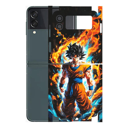 Samsung M/F/Note/Flip and C Phone Skins (All Models) - Goku Transformation Anime - Matte Finish (M-159) Samsung Galaxy Z Flip 3 (5G)
