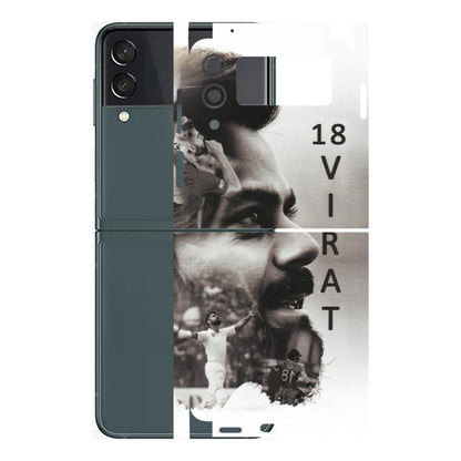 Samsung M/F/Note/Flip and C Phone Skins (All Models) - Virat Kohli Cricketer - Matte Finish (M-163) Samsung Galaxy Z Flip 3 (5G)