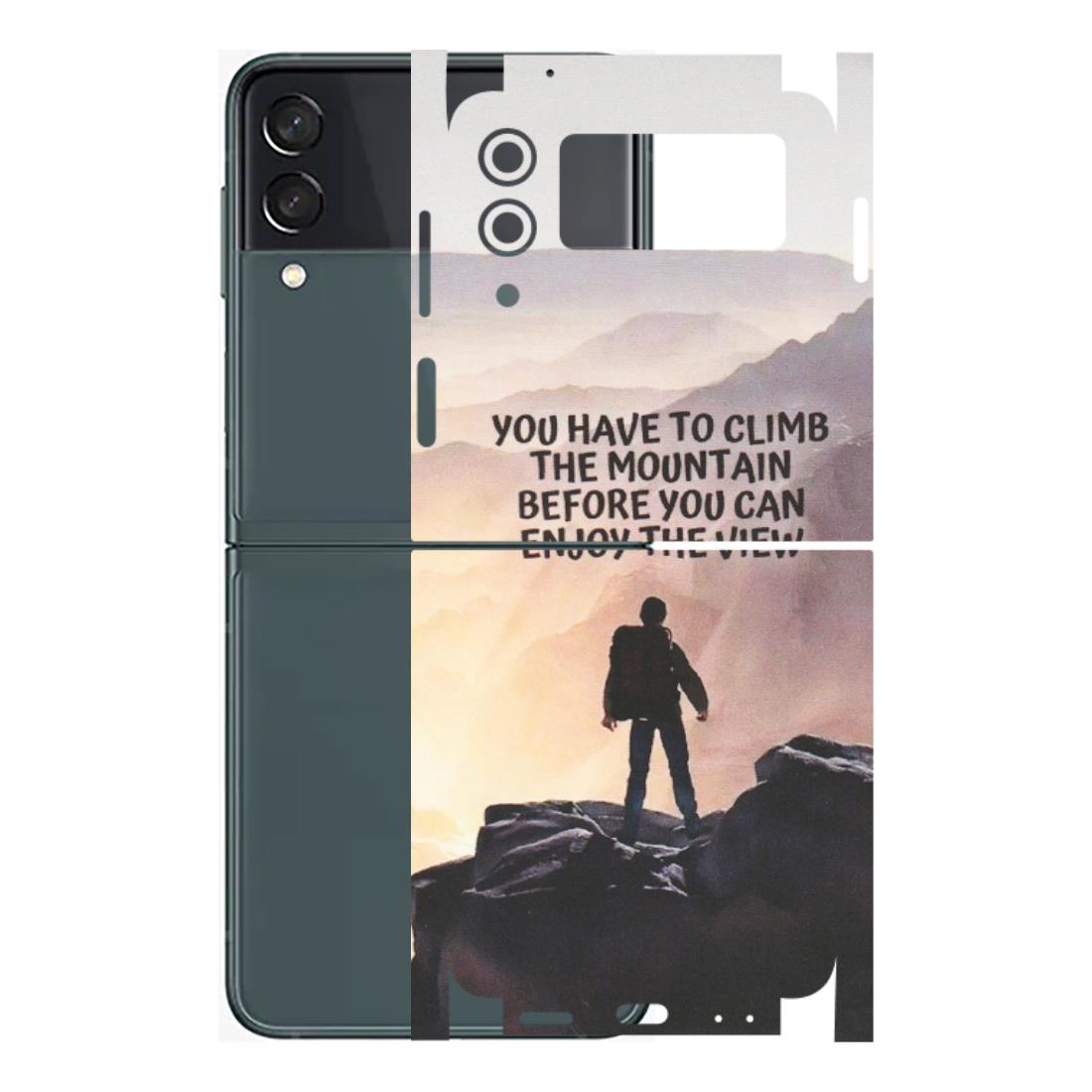 Samsung M/F/Note/Flip and C Phone Skins (All Models) - Motivational Hiking Mountain - Matte Finish (M-28) Samsung Galaxy Z Flip 3 (5G)