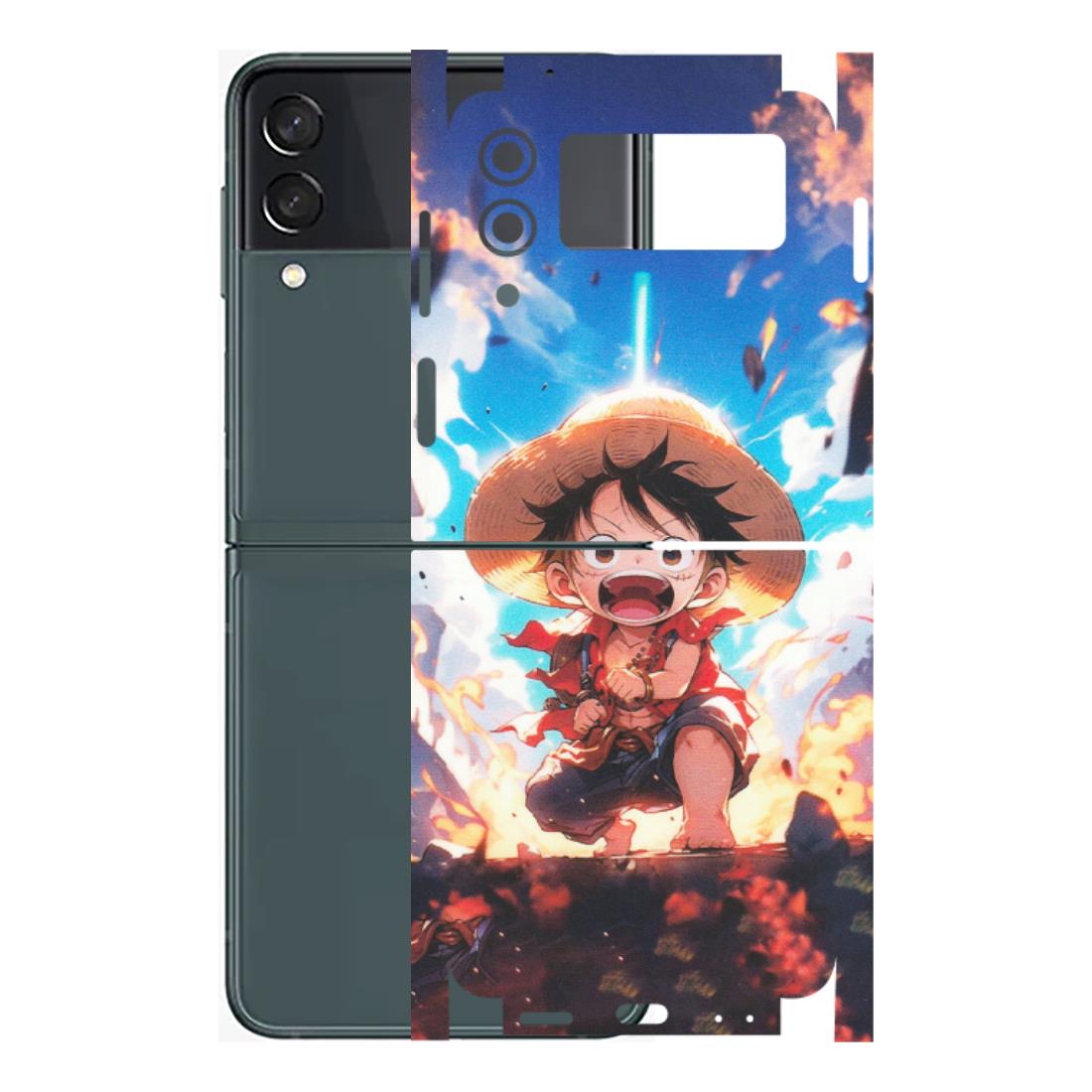 Samsung M/F/Note/Flip and C Phone Skins (All Models) - Toon One Piece Cute Character - Matte Finish (M-35) Samsung Galaxy Z Flip 3 (5G)