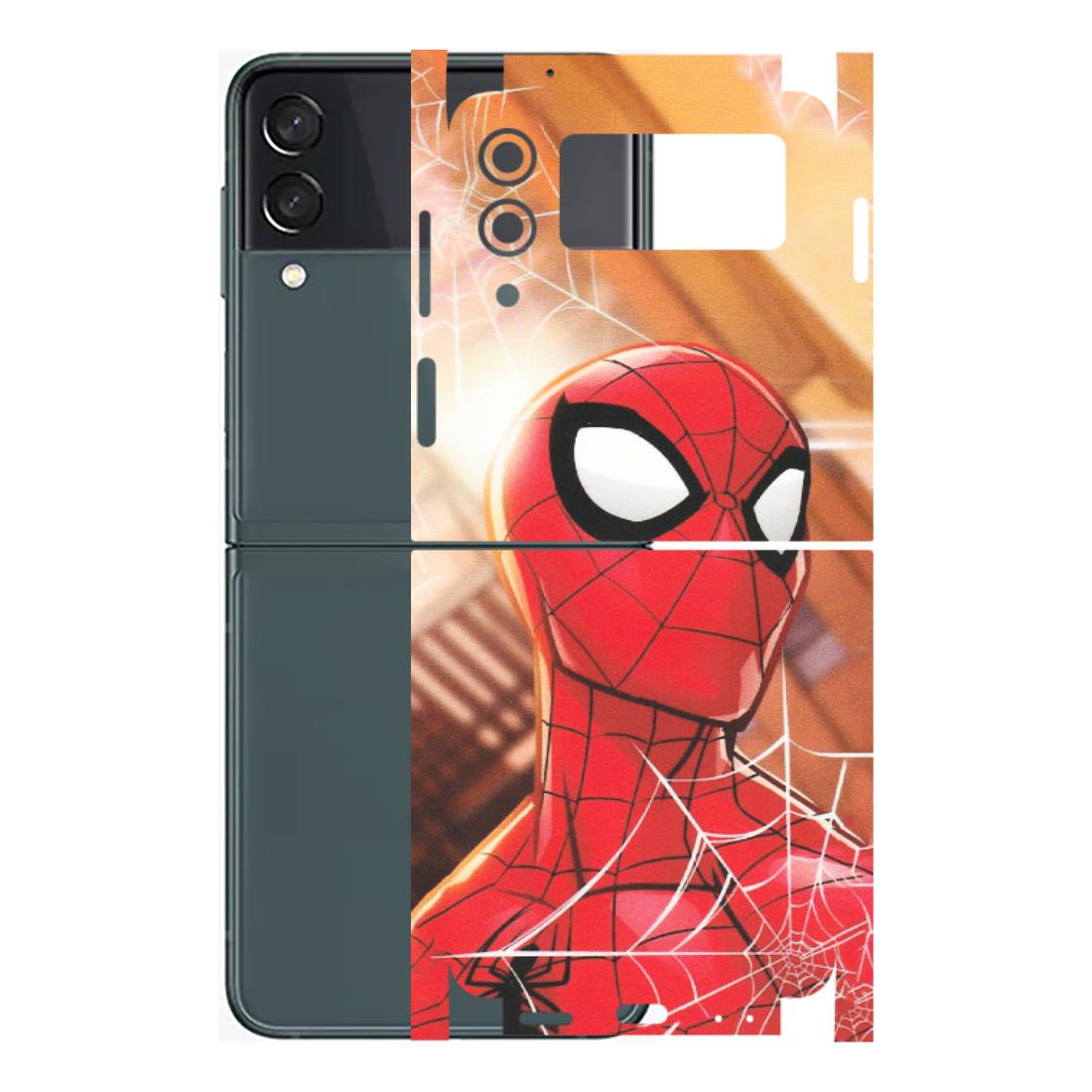 Samsung M/F/Note/Flip and C Phone Skins (All Models) - Spiderman Face New - Matte Finish (M-41) Samsung Galaxy Z Flip 3 (5G)