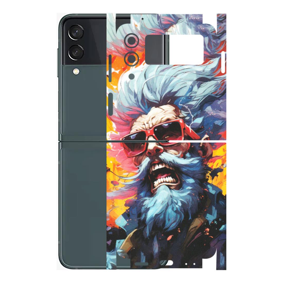 Samsung M/F/Note/Flip and C Phone Skins (All Models) - Daddy Cool Character - Matte Finish (M-43) Samsung Galaxy Z Flip 3 (5G)