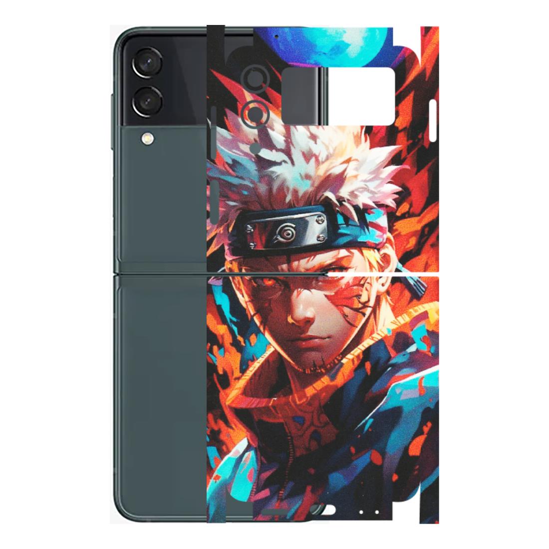 Samsung M/F/Note/Flip and C Phone Skins (All Models) - Anime Ferocious Character - Matte Finish (M-44) Samsung Galaxy Z Flip 3 (5G)