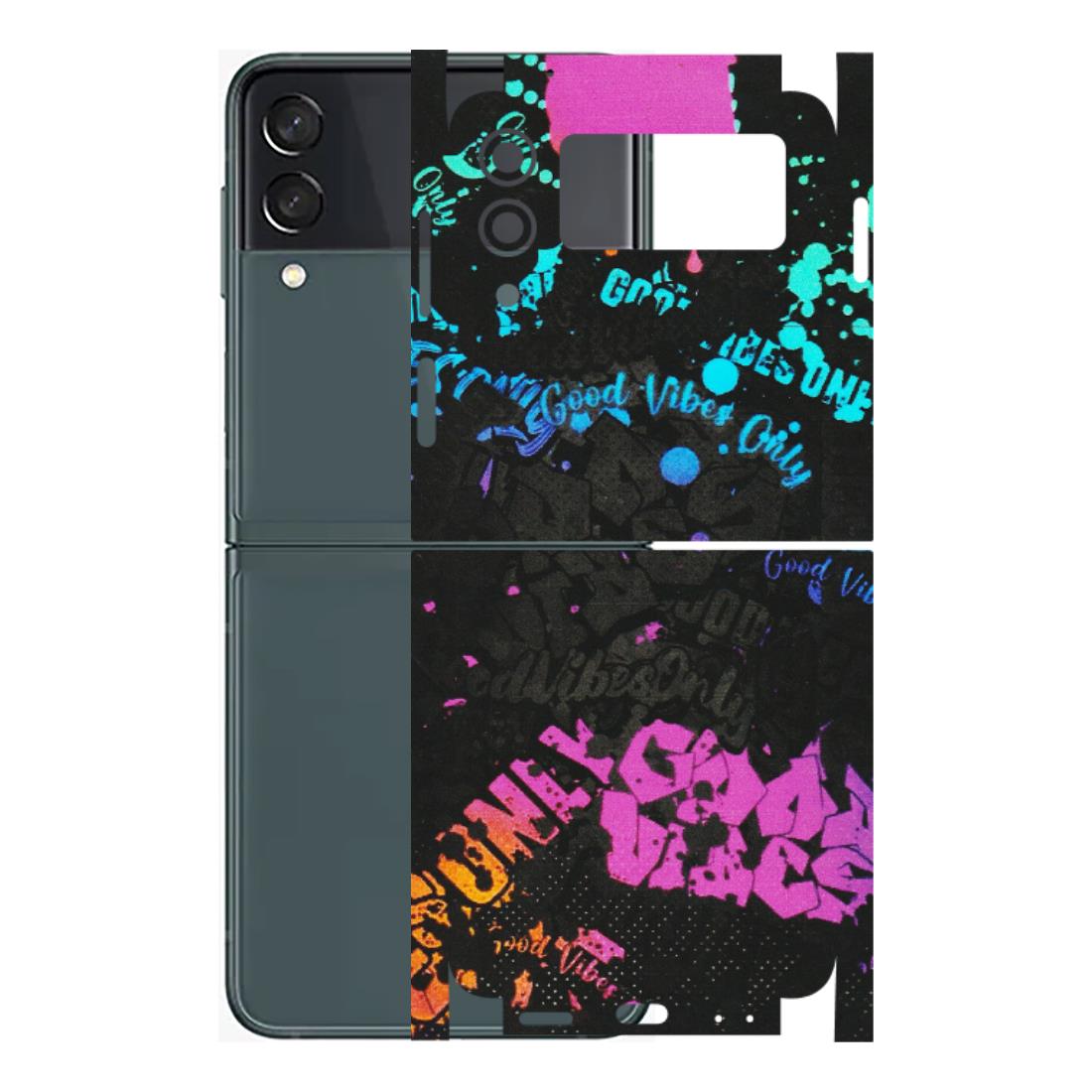 Samsung M/F/Note/Flip and C Phone Skins (All Models) - Majestic Black Vibes - Matte Finish (M-62) Samsung Galaxy Z Flip 3 (5G)