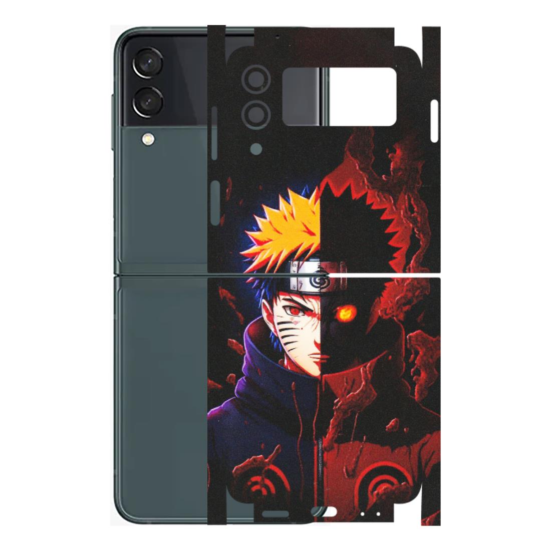 Samsung M/F/Note/Flip and C Phone Skins (All Models) - Naruto X Evil - Matte Finish (M-70) Samsung Galaxy Z Flip 3 (5G)