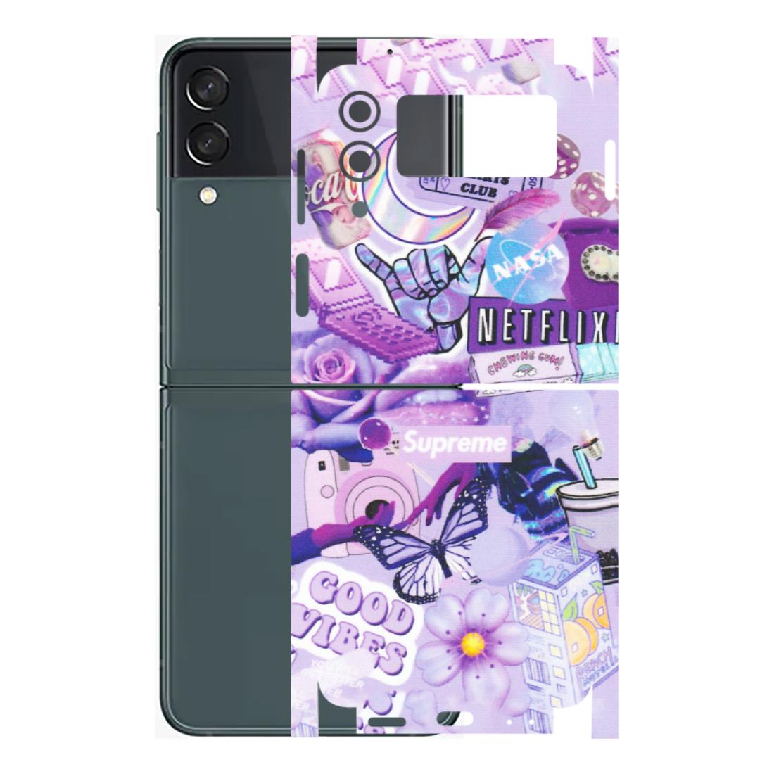 Samsung M/F/Note/Flip and C Phone Skins (All Models) - Supreme Purple Magic - Matte Finish (M-88) Samsung Galaxy Z Flip 3 (5G)