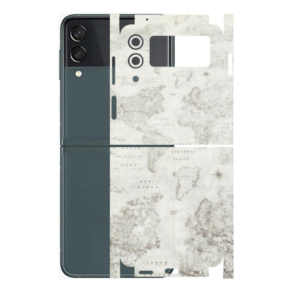 Samsung M/F/Note/Flip and C Phone Skins (All Models) - World Travel Map - Transparent Finish (T-04) Samsung Galaxy Z Flip 3 (5G)