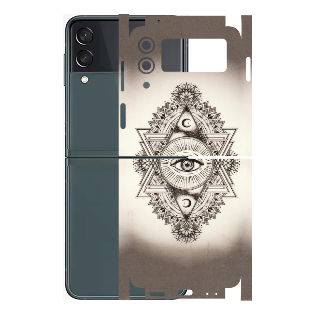 Samsung M/F/Note/Flip and C Phone Skins (All Models) - Illuminati Great Eye - Transparent Finish (T-14) Samsung Galaxy Z Flip 3 (5G)