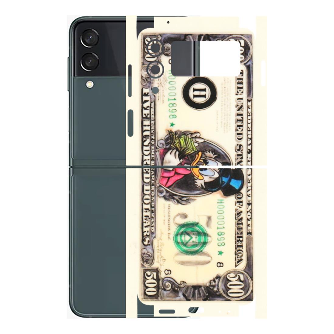 Samsung M/F/Note/Flip and C Phone Skins (All Models) - Five Hundred Dollar Duck - Transparent Finish (T-15) Samsung Galaxy Z Flip 3 (5G)