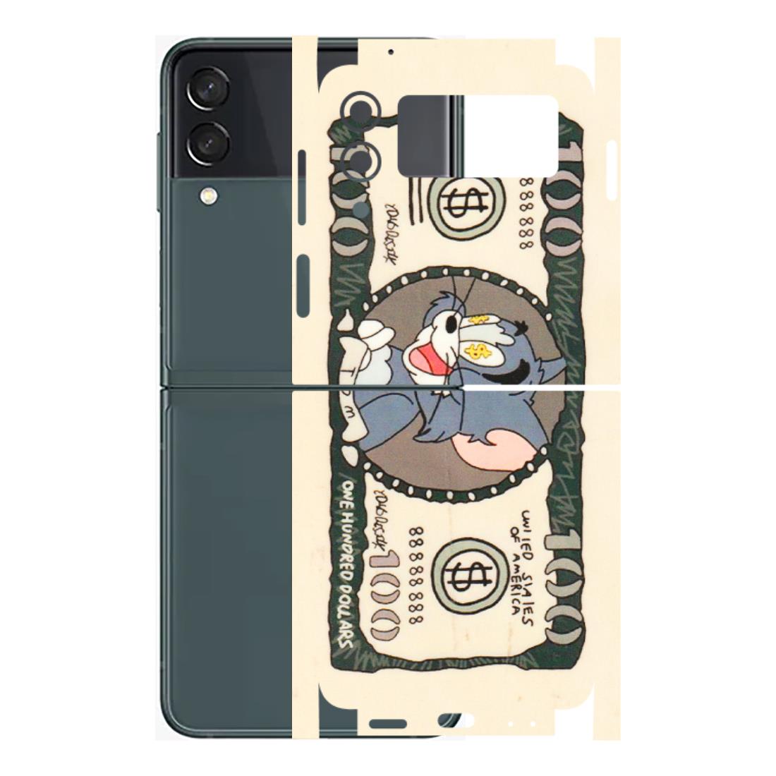 Samsung M/F/Note/Flip and C Phone Skins (All Models) - One Hundred Dollar Tom - Transparent Finish (T-16) Samsung Galaxy Z Flip 3 (5G)