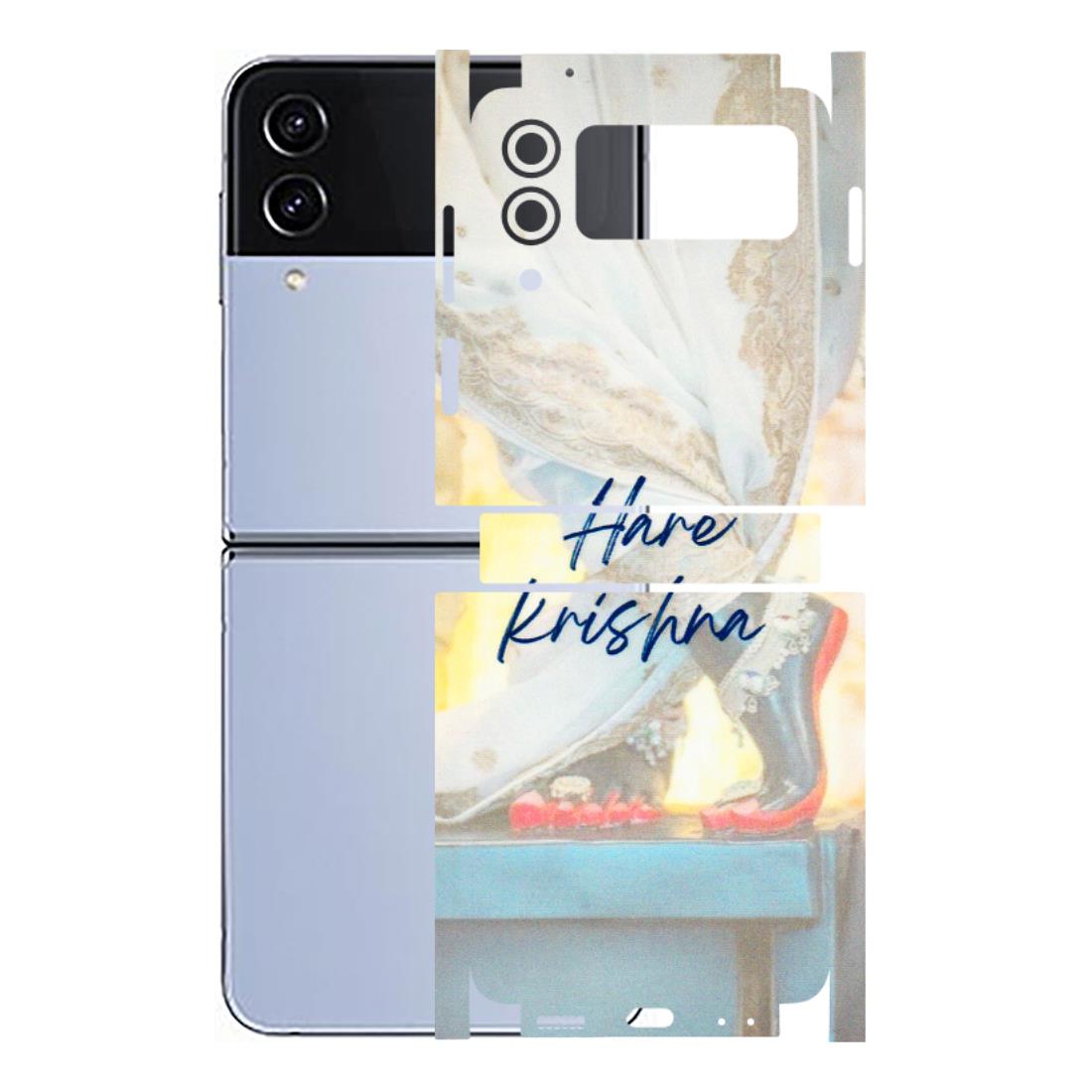 Samsung M/F/Note/Flip and C Phone Skins (All Models) - Hare Krishna - 3D Embossed Finish (L-03) Samsung Galaxy Z Flip 4