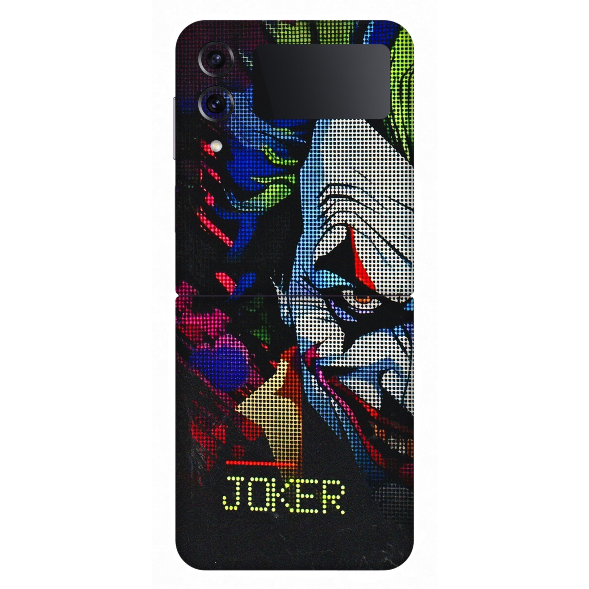 Samsung M/F/Note/Flip and C Phone Skins (All Models) - Joker Dot Matrix - 3D Embossed Finish (L-08) Samsung Galaxy Z Flip 4