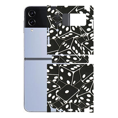 Samsung M/F/Note/Flip and C Phone Skins (All Models) - Big Black Dices - 3D Embossed Finish (L-106) Samsung Galaxy Z Flip 4