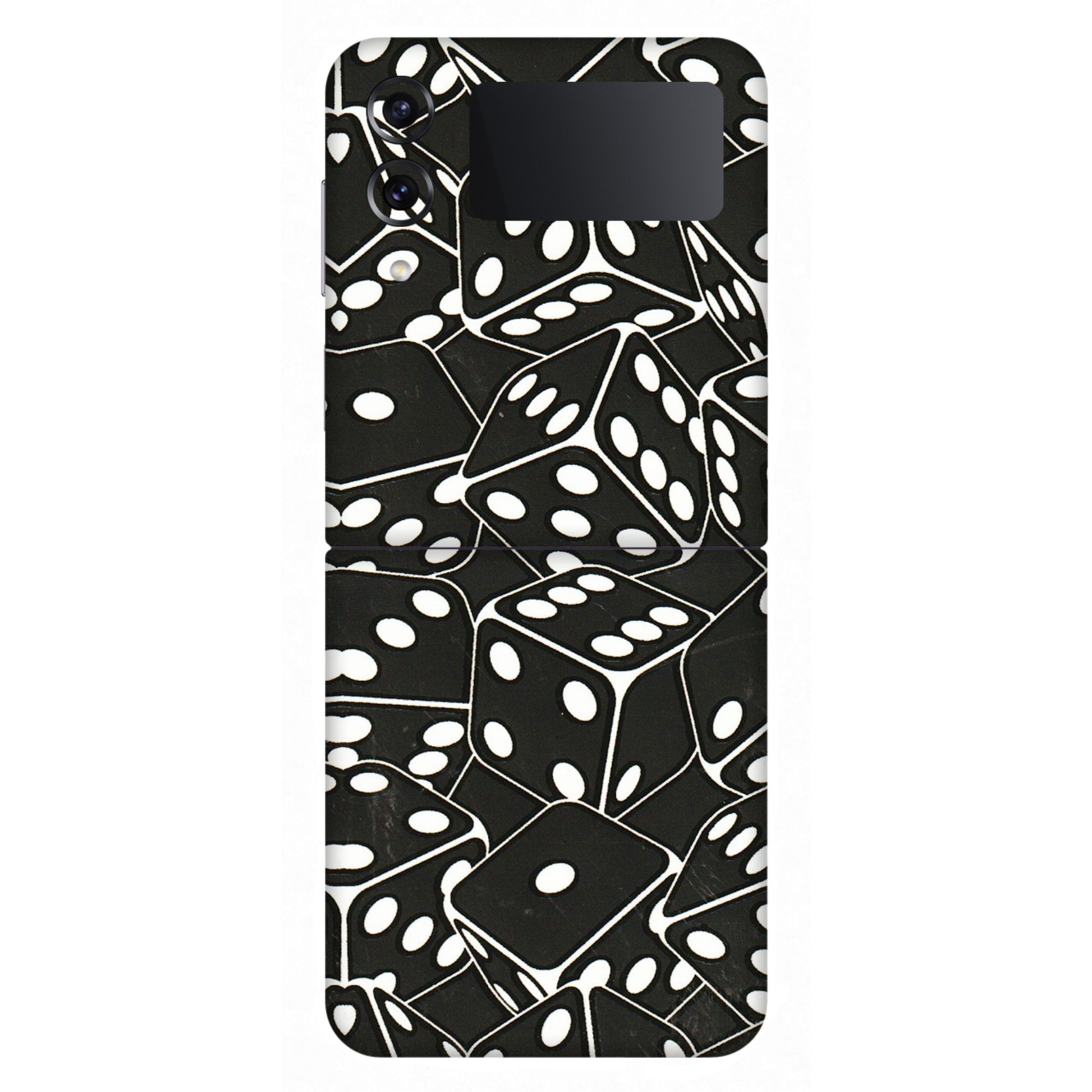 Samsung M/F/Note/Flip and C Phone Skins (All Models) - Big Black Dices - 3D Embossed Finish (L-106) Samsung Galaxy Z Flip 4