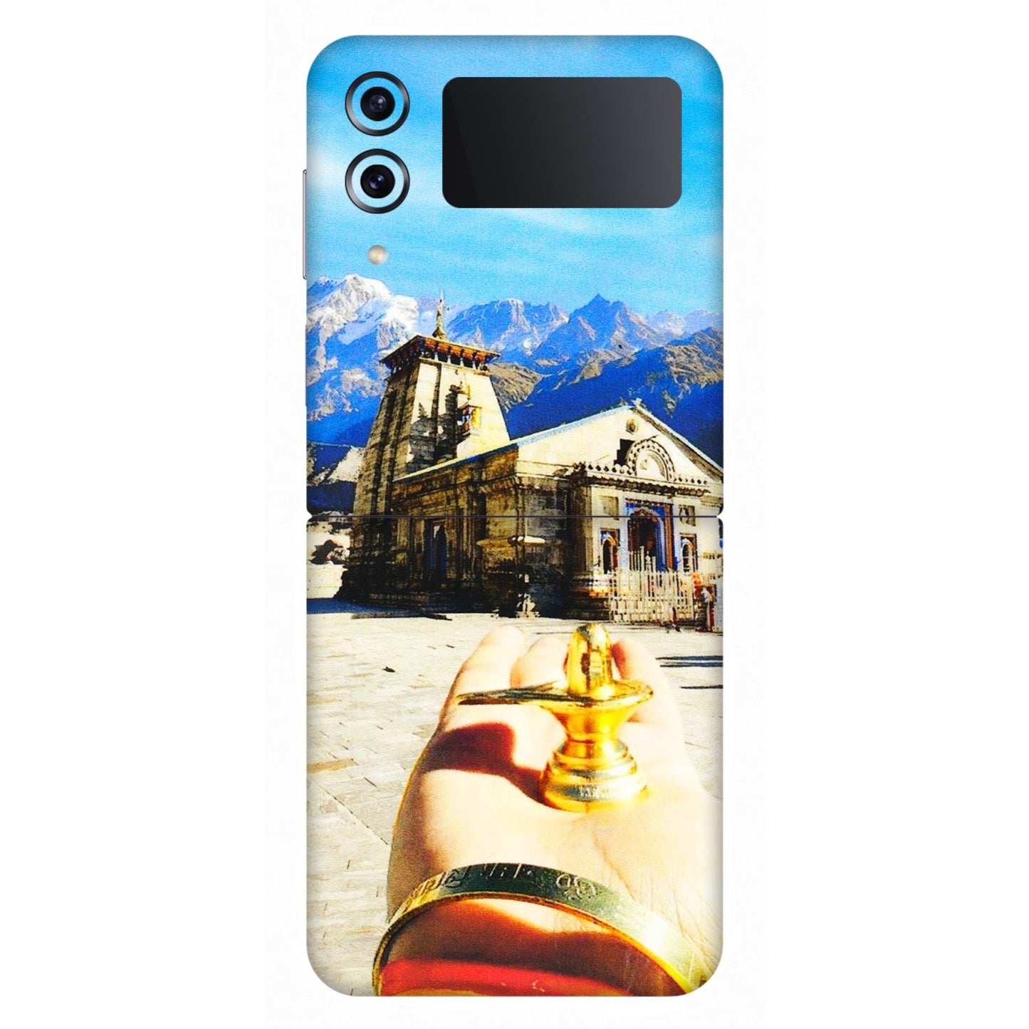 Samsung M/F/Note/Flip and C Phone Skins (All Models) - Beauty of Kedarnath - 3D Embossed Finish (L-108) Samsung Galaxy Z Flip 4