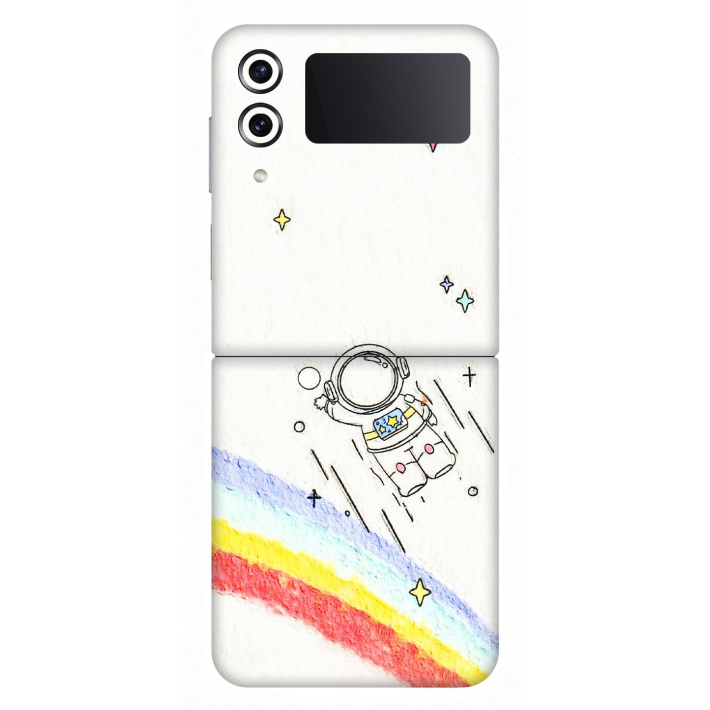 Samsung M/F/Note/Flip and C Phone Skins (All Models) - Milkyway Astronaut - 3D Embossed Finish (L-110) Samsung Galaxy Z Flip 4