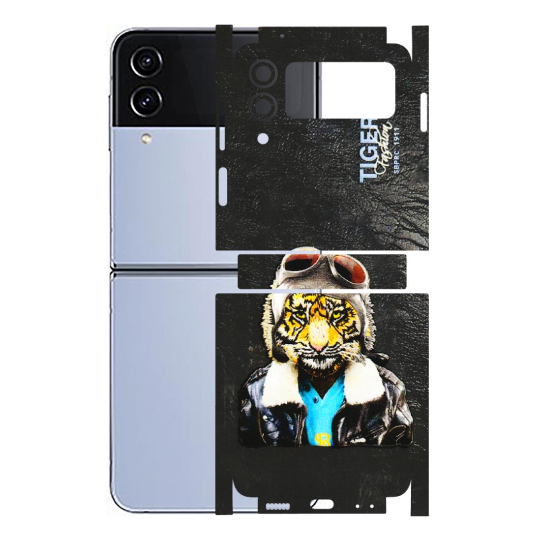 Samsung M/F/Note/Flip and C Phone Skins (All Models) - Rider Tiger - 3D Embossed Finish (L-113) Samsung Galaxy Z Flip 4