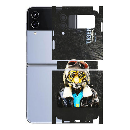 Samsung M/F/Note/Flip and C Phone Skins (All Models) - Rider Tiger - 3D Embossed Finish (L-113) Samsung Galaxy Z Flip 4