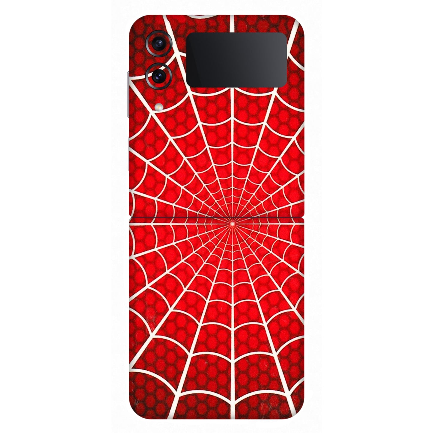 Samsung M/F/Note/Flip and C Phone Skins (All Models) - Classic Spidey Web - 3D Embossed Finish (L-115) Samsung Galaxy Z Flip 4