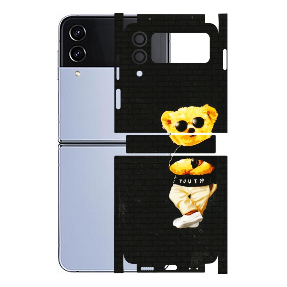 Samsung M/F/Note/Flip and C Phone Skins (All Models) - Classy Teddy Bear - 3D Embossed Finish (L-116) Samsung Galaxy Z Flip 4
