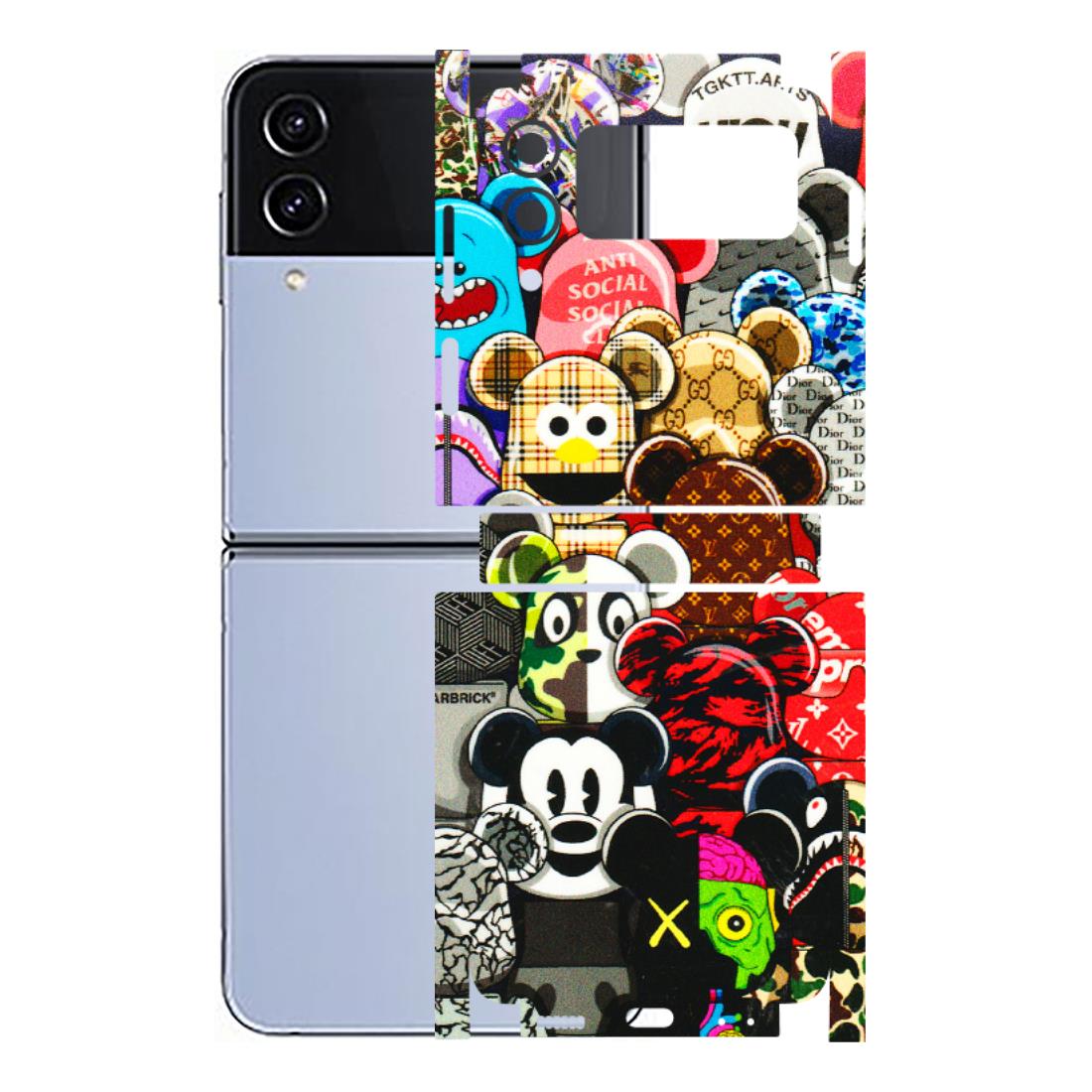 Samsung M/F/Note/Flip and C Phone Skins (All Models) - More Mickey Mouses - 3D Embossed Finish (L-118) Samsung Galaxy Z Flip 4