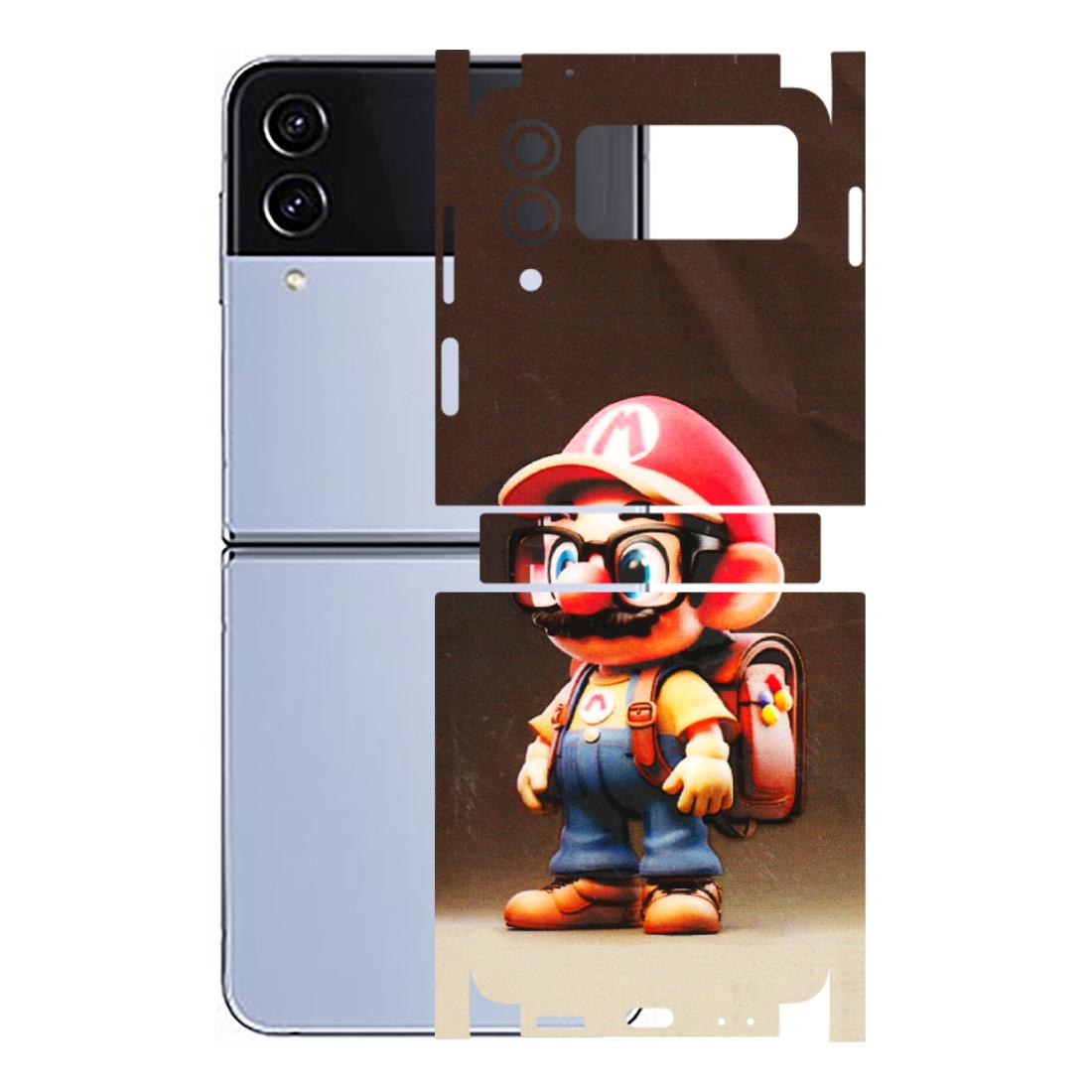 Samsung M/F/Note/Flip and C Phone Skins (All Models) - Little Mario - 3D Embossed Finish (L-119) Samsung Galaxy Z Flip 4