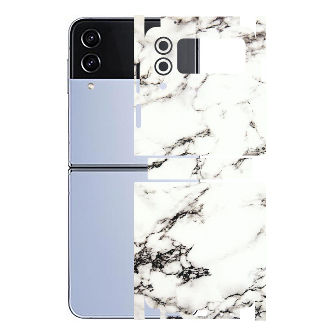 Samsung M/F/Note/Flip and C Phone Skins (All Models) - Black and White Marble Texture - 3D Embossed Finish (L-124) Samsung Galaxy Z Flip 4