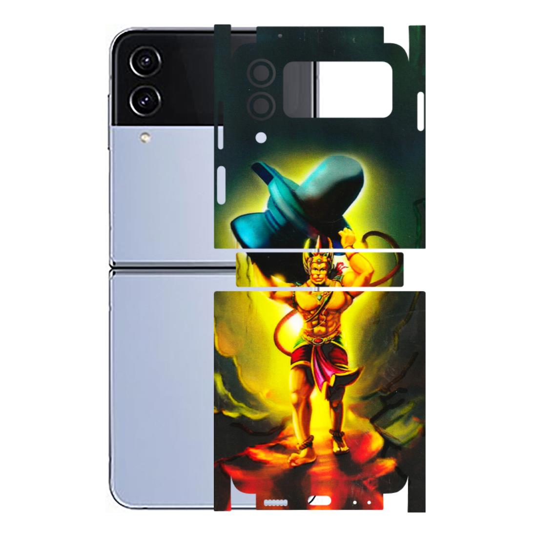 Samsung M/F/Note/Flip and C Phone Skins (All Models) - Hanuman Ji - 3D Embossed Finish (L-128) Samsung Galaxy Z Flip 4