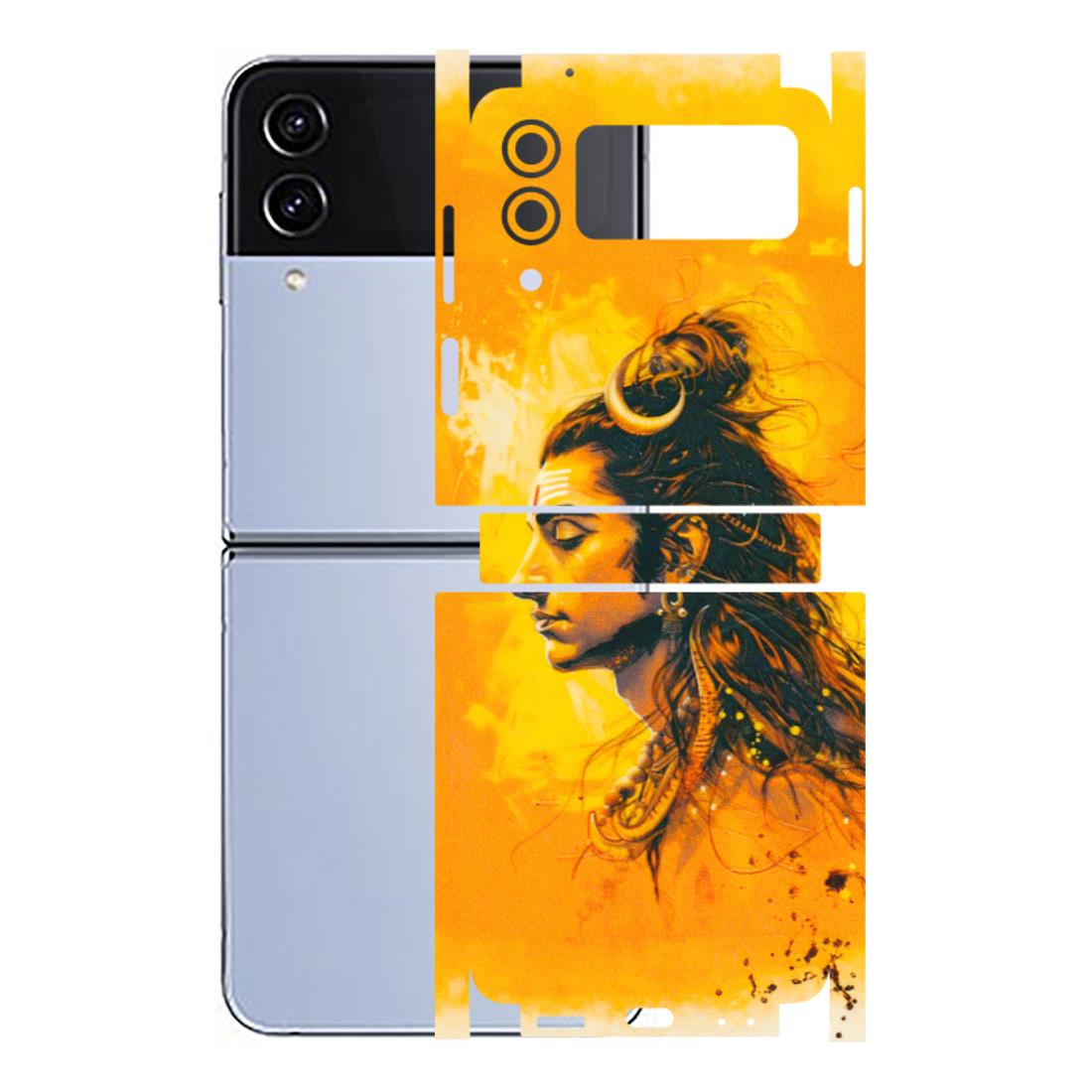 Samsung M/F/Note/Flip and C Phone Skins (All Models) - Shiv Shakti - 3D Embossed Finish (L-14) Samsung Galaxy Z Flip 4