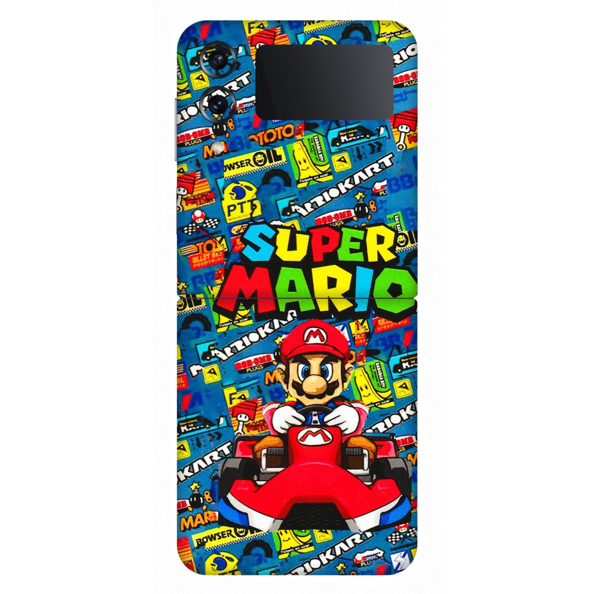 Samsung M/F/Note/Flip and C Phone Skins (All Models) - Super Mario Kart - 3D Embossed Finish (L-140) Samsung Galaxy Z Flip 4