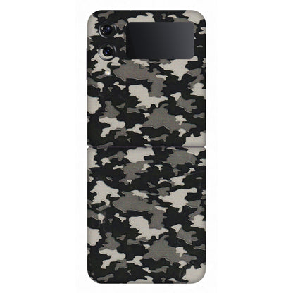 Samsung M/F/Note/Flip and C Phone Skins (All Models) - Black/Grey Camoflaunge - 3D Embossed Finish (L-142) Samsung Galaxy Z Flip 4