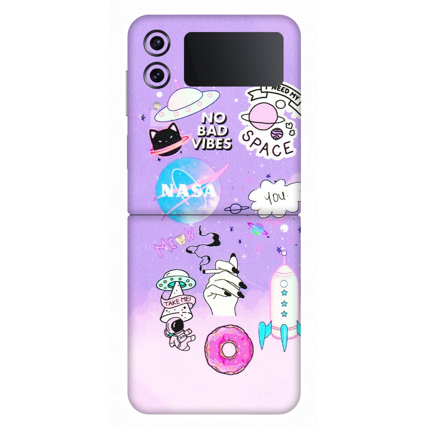 Samsung M/F/Note/Flip and C Phone Skins (All Models) - I Need My Nasa Skin - 3D Embossed Finish (L-149) Samsung Galaxy Z Flip 4