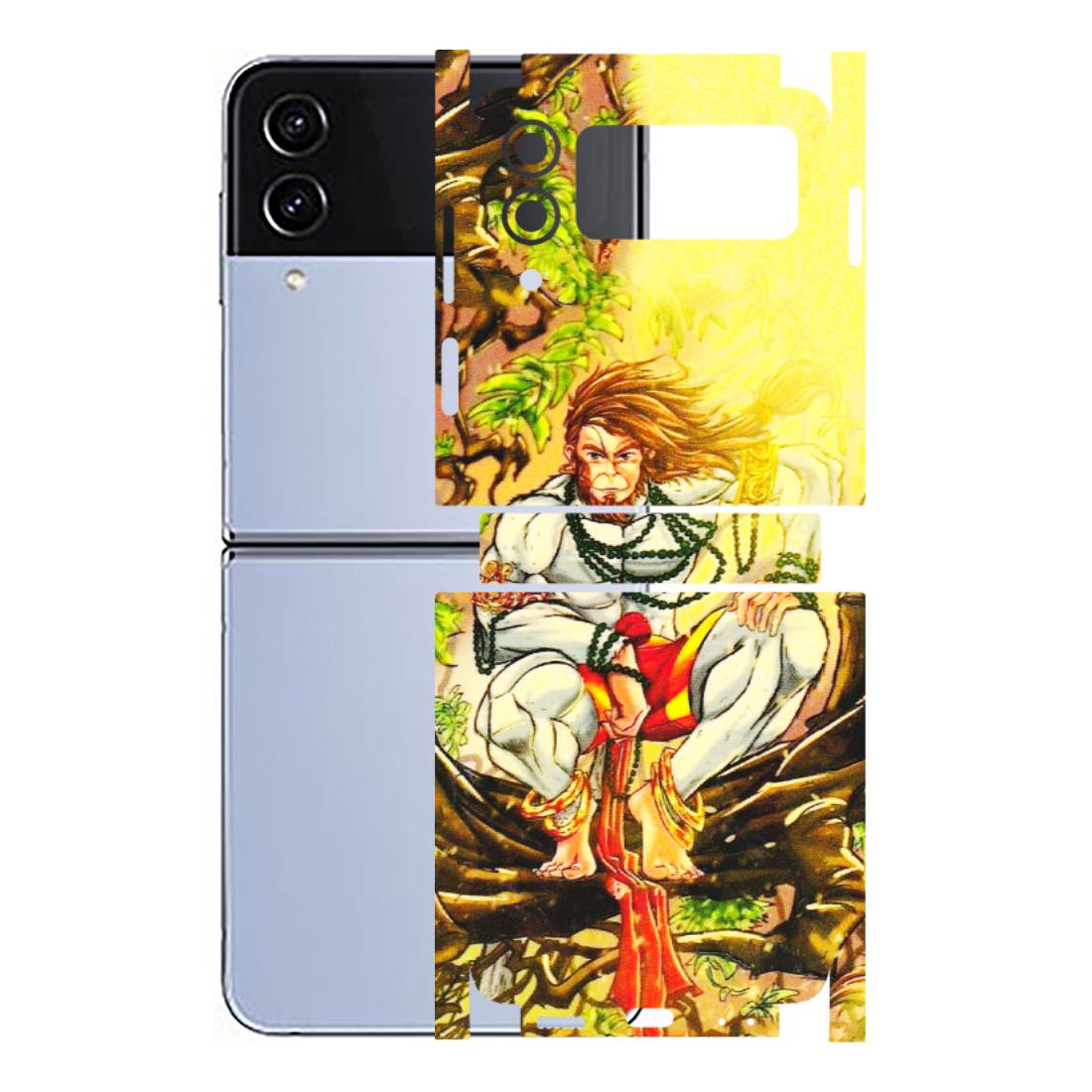 Samsung M/F/Note/Flip and C Phone Skins (All Models) - Lord Hanuman - 3D Embossed Finish (L-152) Samsung Galaxy Z Flip 4