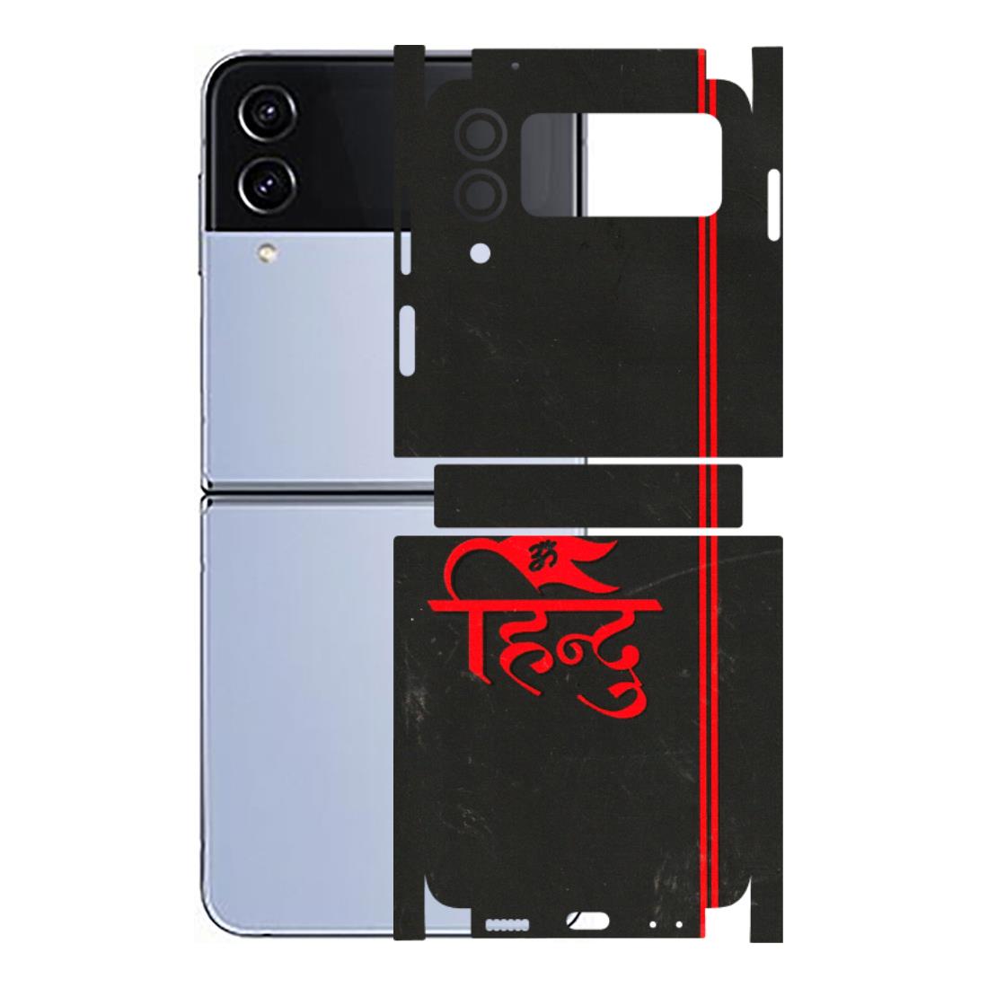 Samsung M/F/Note/Flip and C Phone Skins (All Models) - Hindu Black - 3D Embossed Finish (L-153) Samsung Galaxy Z Flip 4