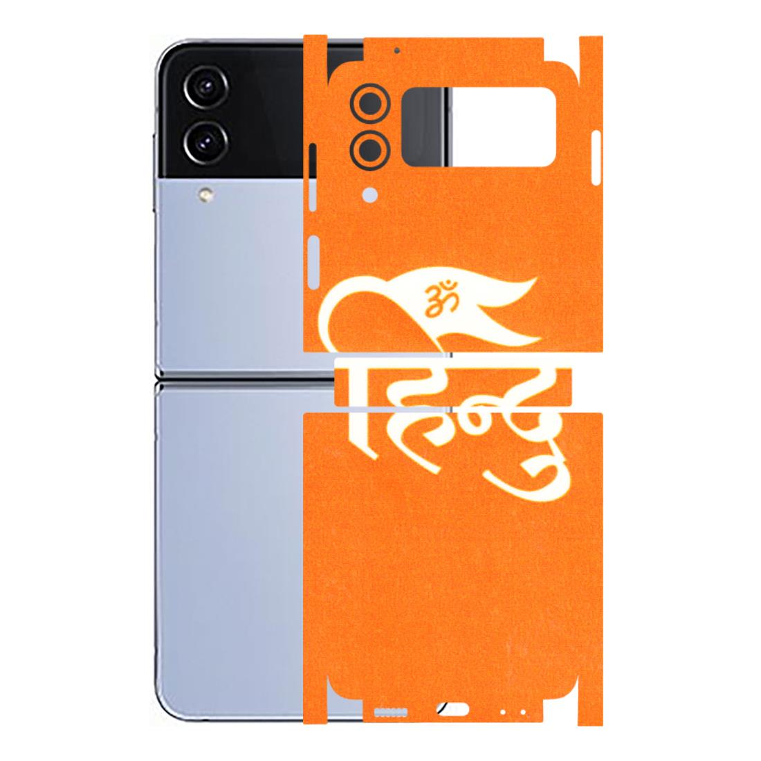 Samsung M/F/Note/Flip and C Phone Skins (All Models) - Hindu Kesari - 3D Embossed Finish (L-154) Samsung Galaxy Z Flip 4