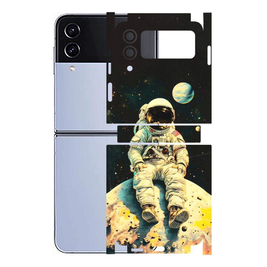 Samsung M/F/Note/Flip and C Phone Skins (All Models) - Astronaut in Space - 3D Embossed Finish (L-16) Samsung Galaxy Z Flip 4