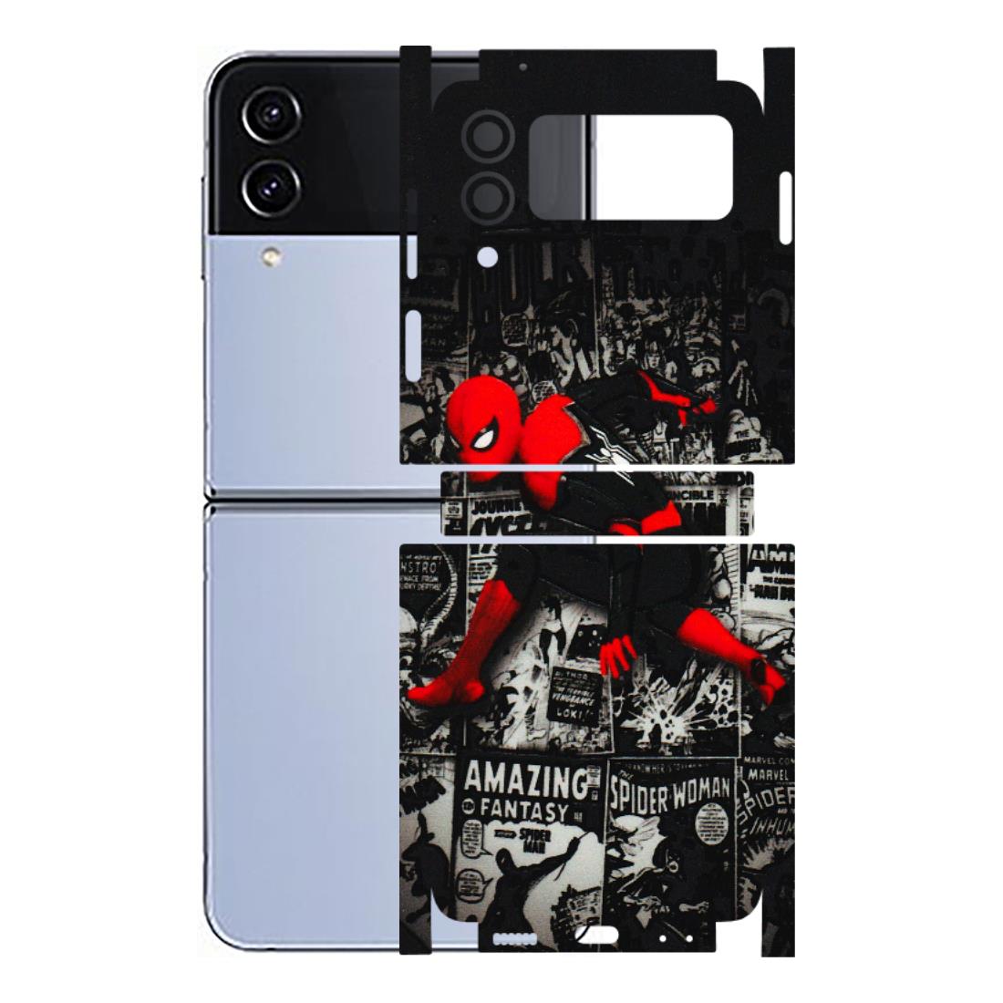 Samsung M/F/Note/Flip and C Phone Skins (All Models) - SpiderMan New - 3D Embossed Finish (L-162) Samsung Galaxy Z Flip 4