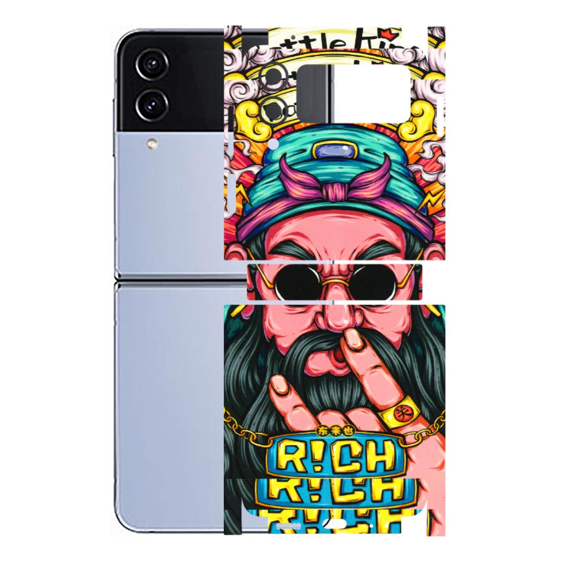 Samsung M/F/Note/Flip and C Phone Skins (All Models) - Battle King Dude Face - 3D Embossed Finish (L-178) Samsung Galaxy Z Flip 4