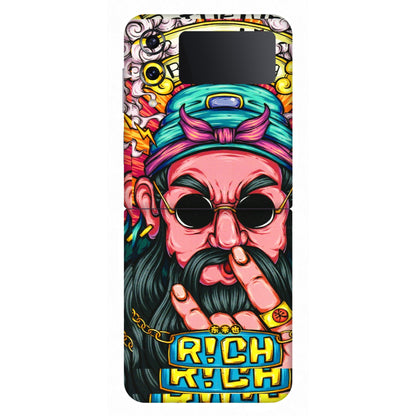 Samsung M/F/Note/Flip and C Phone Skins (All Models) - Battle King Dude Face - 3D Embossed Finish (L-178) Samsung Galaxy Z Flip 4