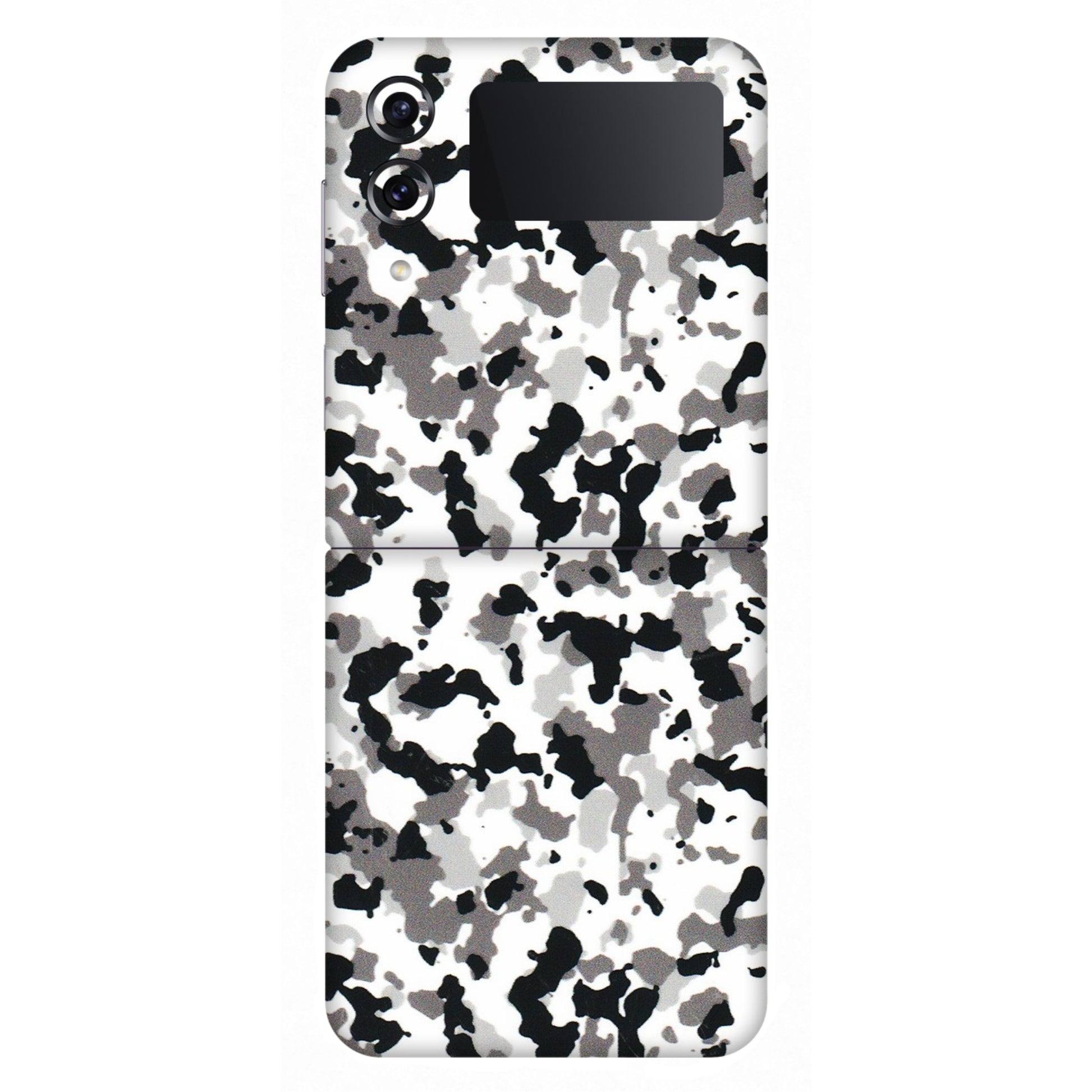Samsung M/F/Note/Flip and C Phone Skins (All Models) - White Black Camouflage - 3D Embossed Finish (L-18) Samsung Galaxy Z Flip 4