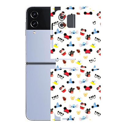 Samsung M/F/Note/Flip and C Phone Skins (All Models) - Minnie Mouse & Donald Doodles s - 3D Embossed Finish (L-194) Samsung Galaxy Z Flip 4