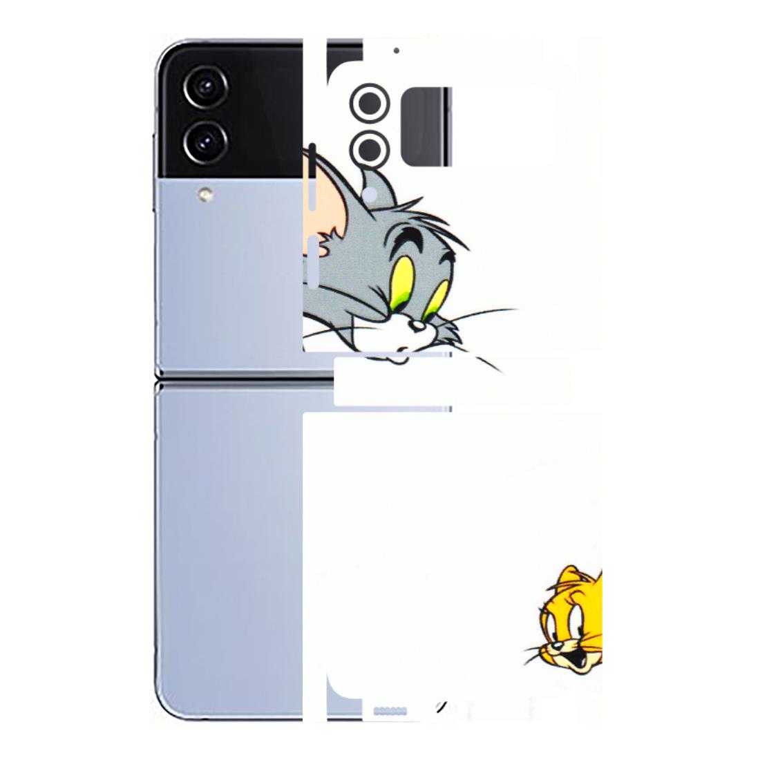 Samsung M/F/Note/Flip and C Phone Skins (All Models) - Cute Tom And Jerry - 3D Embossed Finish (L-220) Samsung Galaxy Z Flip 4