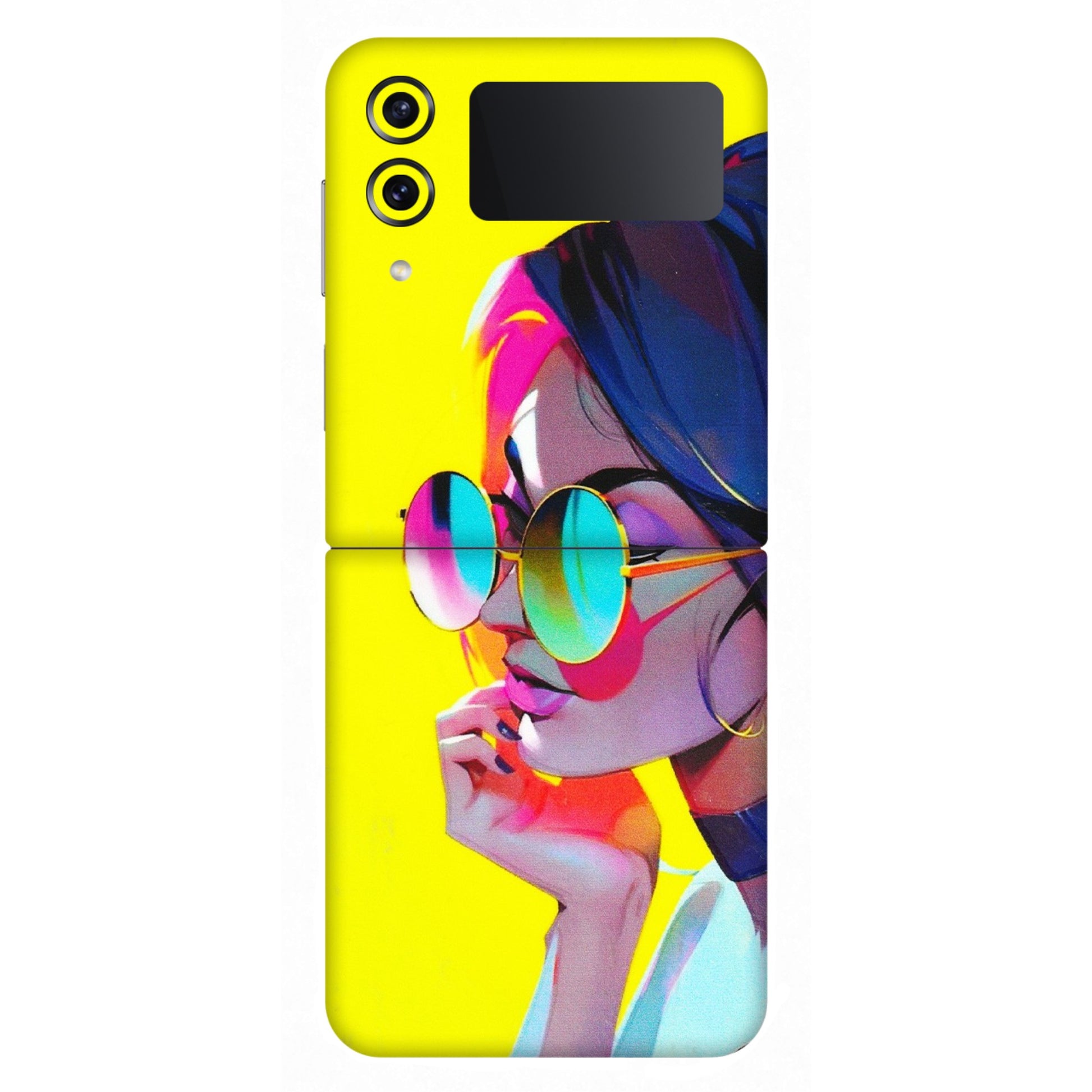 Samsung M/F/Note/Flip and C Phone Skins (All Models) - Bold Stylish Girl - 3D Embossed Finish (L-222) Samsung Galaxy Z Flip 4