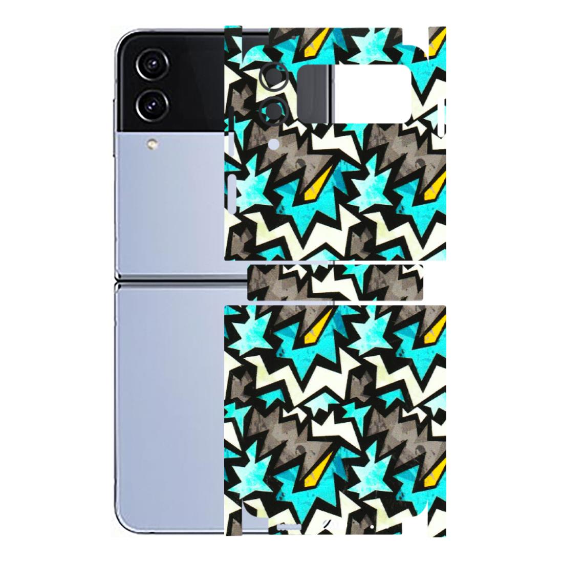 Samsung M/F/Note/Flip and C Phone Skins (All Models) - Funky Zig Zag - 3D Embossed Finish (L-223) Samsung Galaxy Z Flip 4