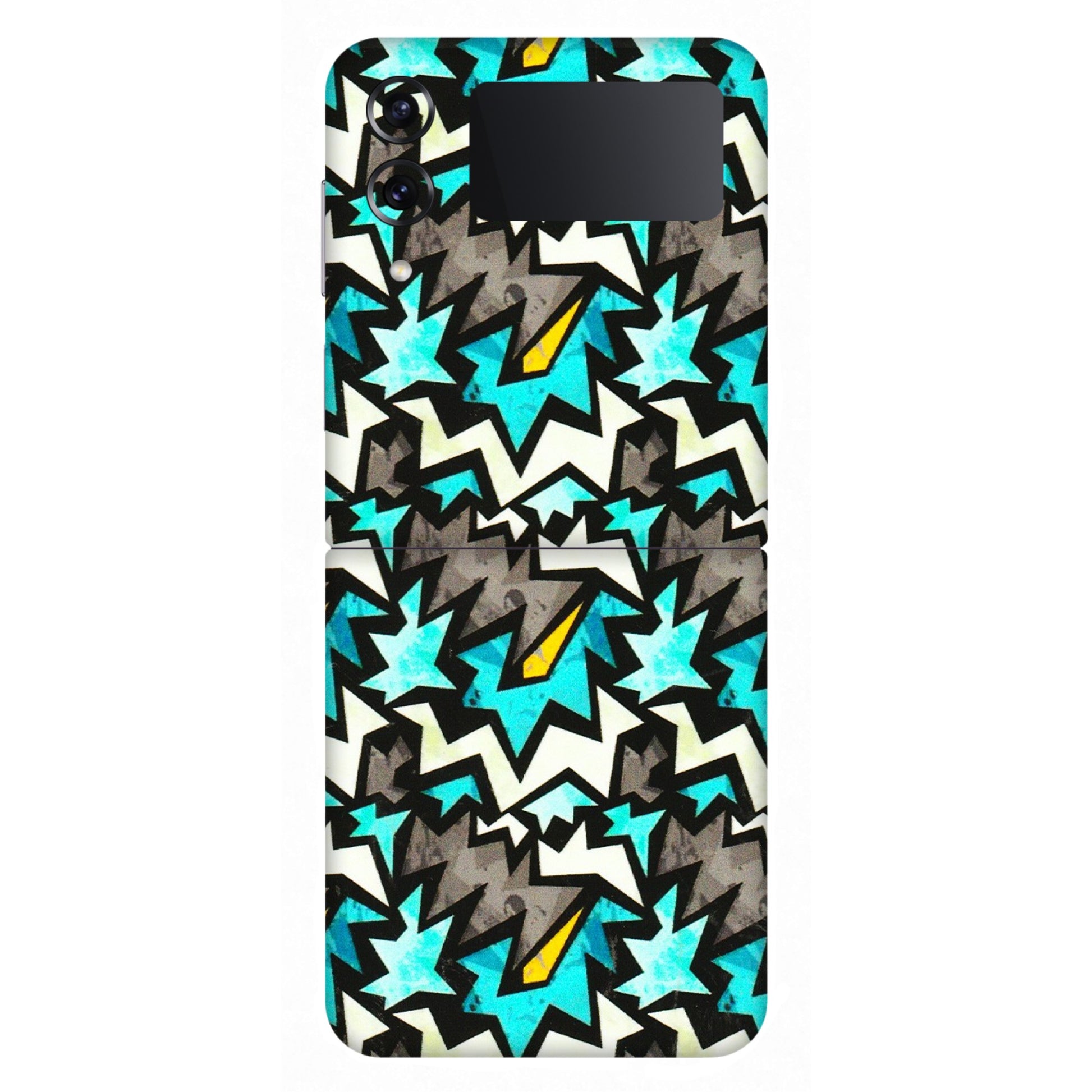 Samsung M/F/Note/Flip and C Phone Skins (All Models) - Funky Zig Zag - 3D Embossed Finish (L-223) Samsung Galaxy Z Flip 4